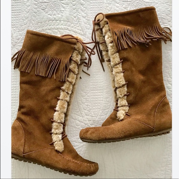 tall moccasin boots